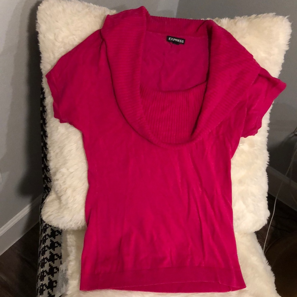 Short Sleeve Cowl Neck Top